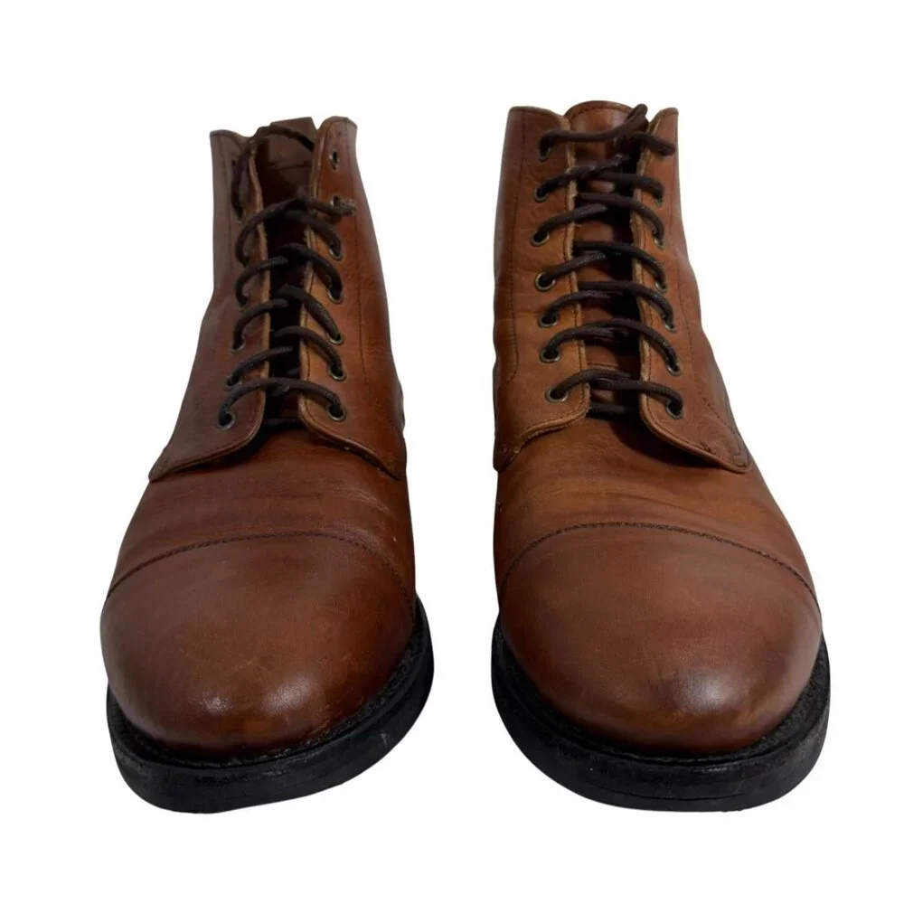 Taft The Dragon Boot Brown Leather Ankle Boots Lace Up Spain Mens 41 US 8-8.5